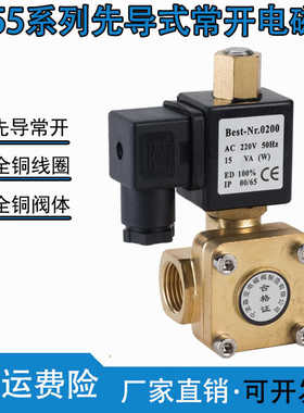 常开高压 电磁阀水阀气阀空压机1.6MPA 4分6分1寸0955305 220V2