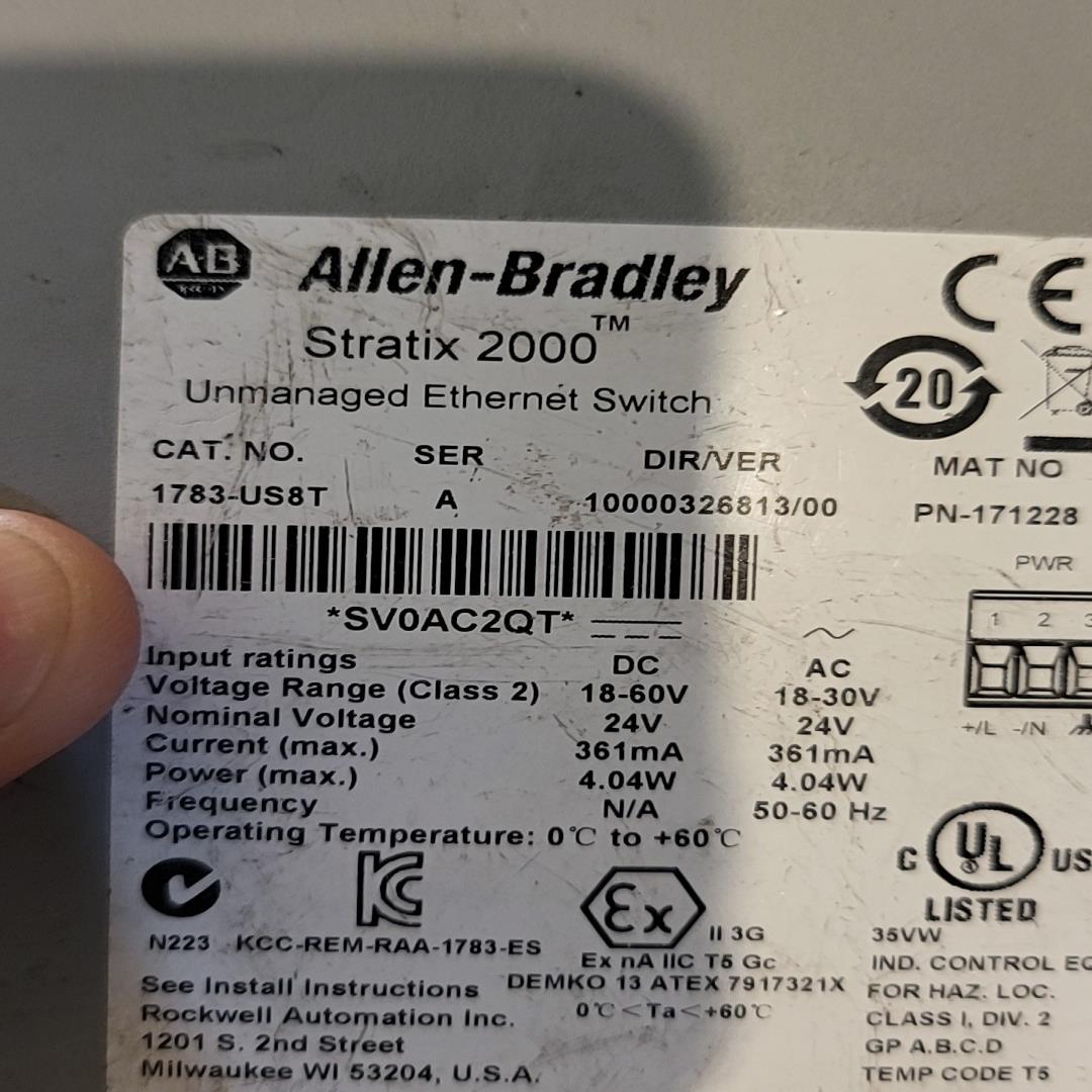 1783-UST8AB罗克韦尔Stratix2000交换~询价