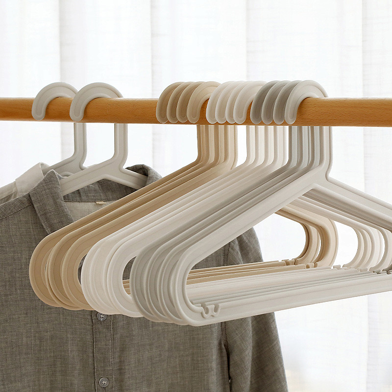 20个装肩痕衣架防滑衣服架宿舍用晾晒衣架子家用衣撑塑料衣