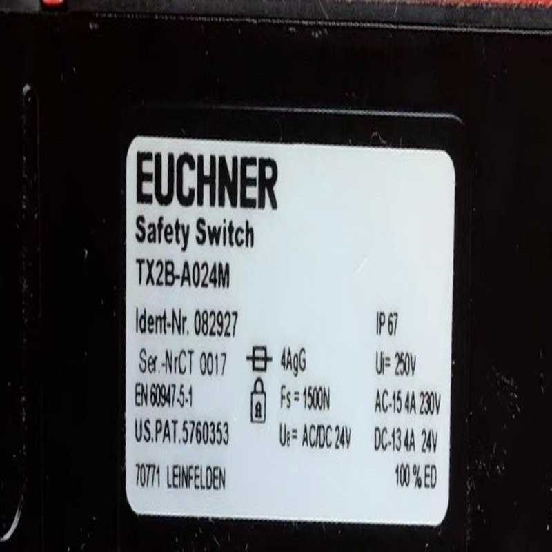 Euchner 082927 安士能安全开关 TX2B-~询价