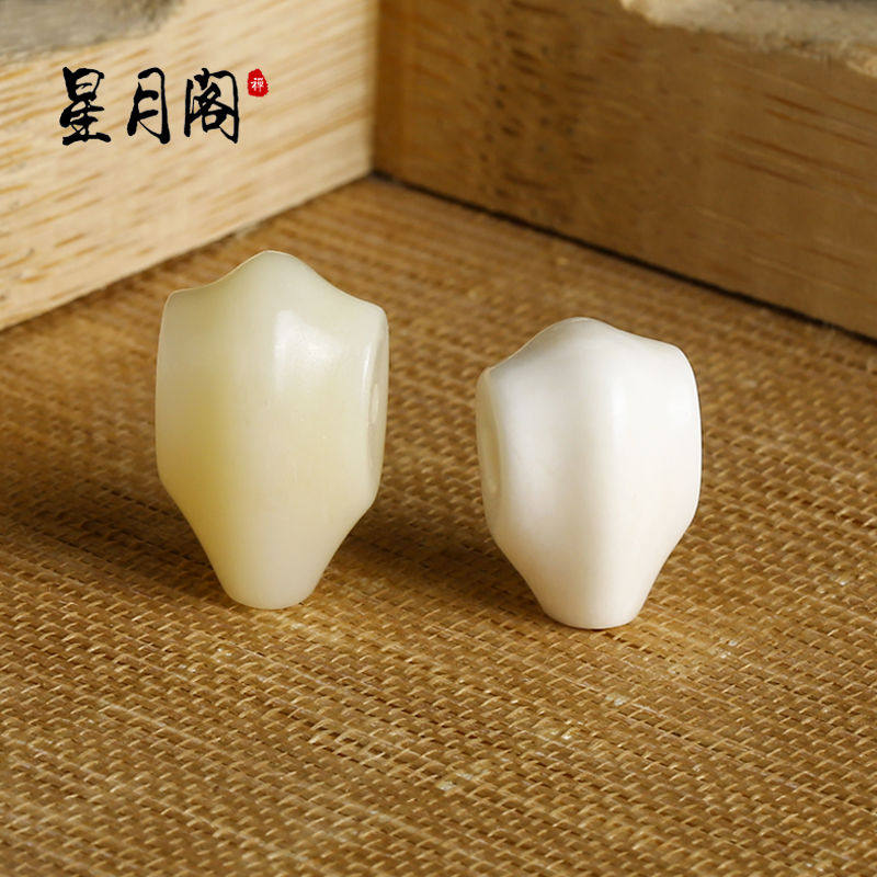 精工骨雕刻鲨鱼背直切三通非鹿骨手串佛珠菩提配饰