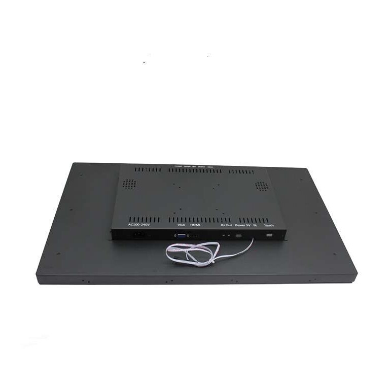 工业显示器23.6寸电阻触摸显示器金属外壳嵌入式工控触摸显示器