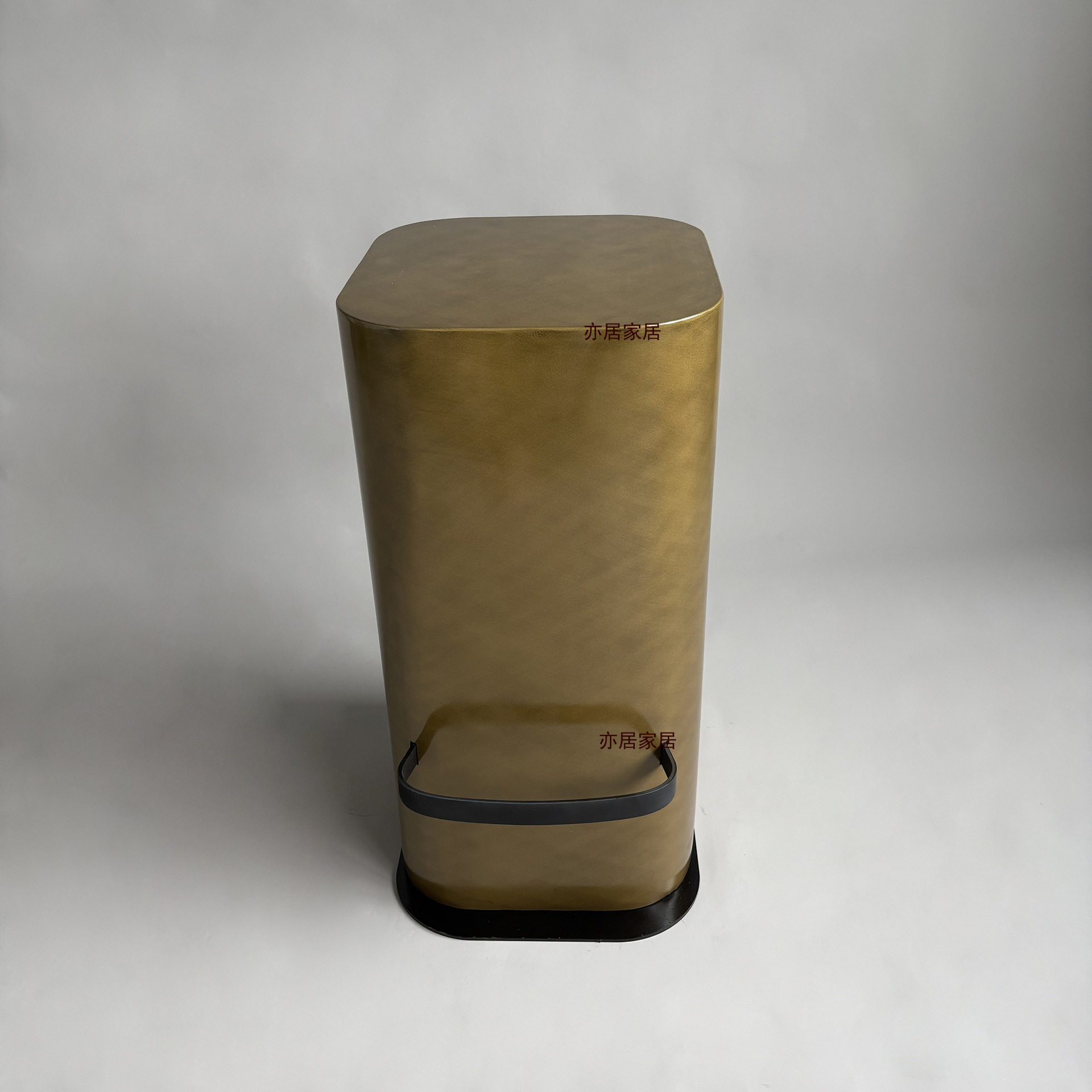 意式轻奢不锈钢吧椅酒店样板房别墅民宿前台餐厅高档复古吧椅