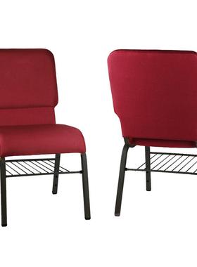 厂HM-C142家直销红色带网教书堂椅可o以刺绣客户需要的log书架堂