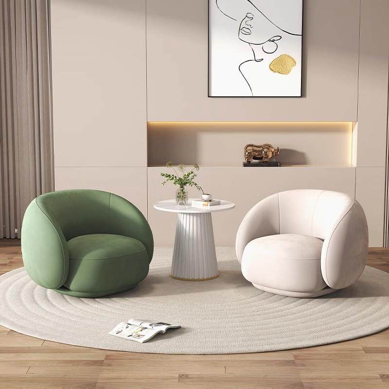 现代简无品牌/约客商厅沙发椅创人意轻奢单沙发用洽谈装店服休息