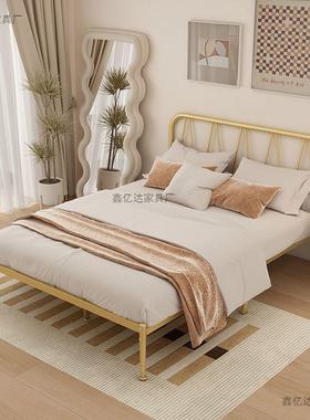 欧式经铁床现代简约35718出租加厚房单人床济型出租屋铁艺床双人