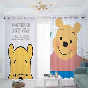 简约现代个性 卡通全遮光GPY成窗品帘窗卧室厅飘遮阳长客帘摄影背