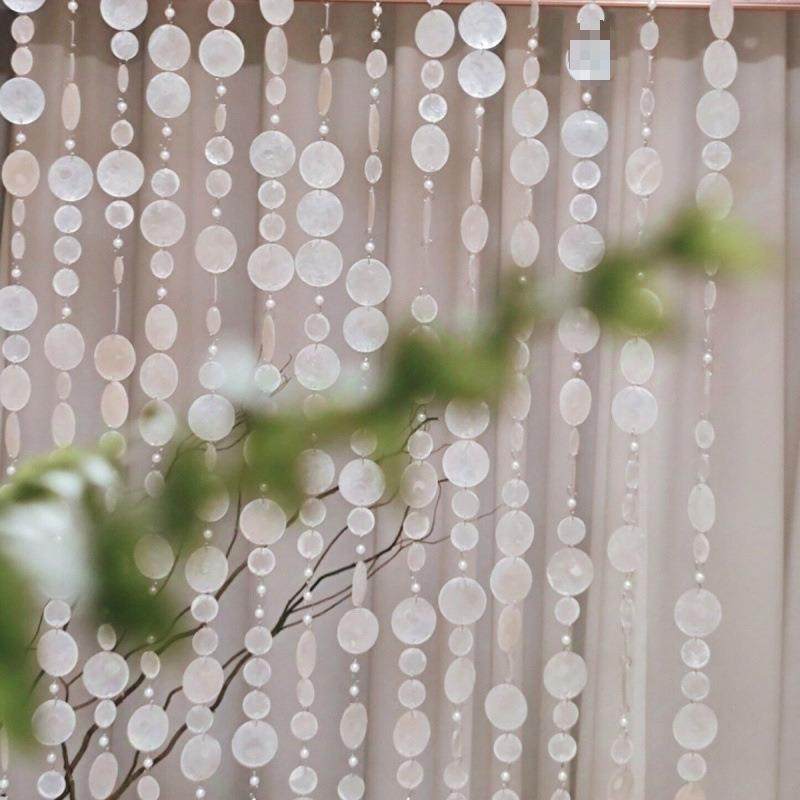 壳圆片式梦幻饰珍珠珠帘浪漫婚礼舞台道具隔断装贝串珠挂帘7BjdKP,居家布艺,珠帘/挂帘,淘宝优惠券,粉丝福利购,淘宝优惠卷