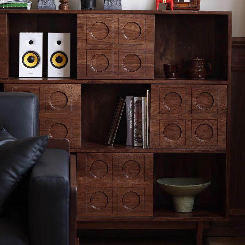 美黑胡桃木书柜中古风展示柜现代简约收纳储物柜复古电北视柜SHG-,电子/电工,接线端子,淘宝优惠券,粉丝福利购,淘宝优惠卷