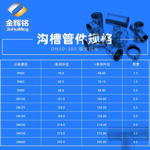 304沟槽锈不沟槽管件钢管件90度弯头卫级壁卡箍等薄径管件水管弯