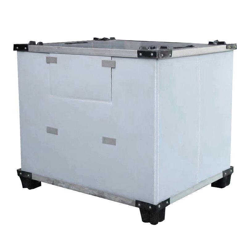 HDM周转箱塑料叠折板箱天地中空板围板箱物流运盖输塑胶卡板围箱