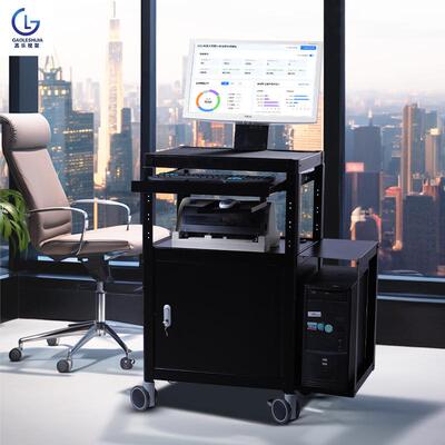 PB97车-设16062移动电脑推显示器支臂备架机房车工作台运维推白色