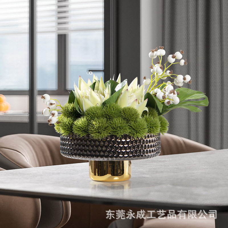 轻奢仿真花摆件客厅婚庆装饰