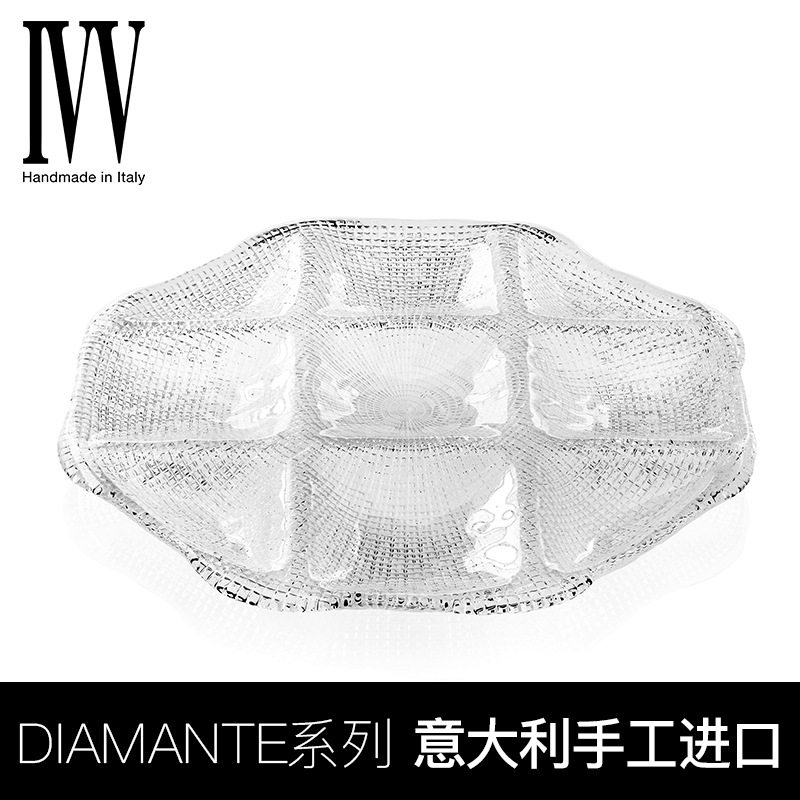 意大利进口水晶九格果盘