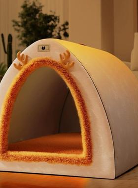 秋4603冬季可保暖拆洗大型犬狗金毛窝狗房子四季通用窝冬天封闭式