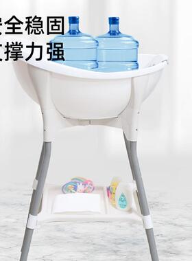 婴幼弯儿免腰澡盆支架月子浴童洗儿澡盆架子可洗折8874+887叠浴盆