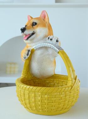 玄关装客电视纳柜摆设创意饰AL100730小狗钥匙厅收家居品摆件入户