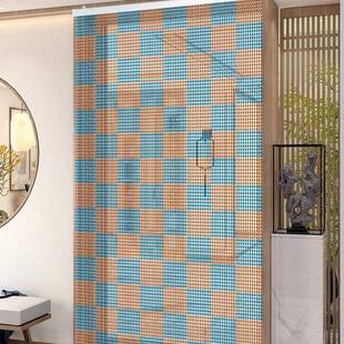 门帘珠帘断OCT帘风水仿水晶玄关打卧室客厅饰防蚊隔蝇挂装 帘免孔