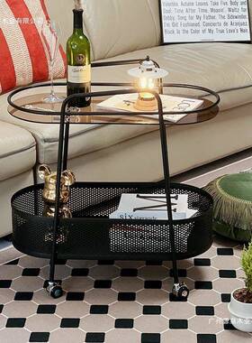 轻奢沙你发小边几几可茶移茶动迷创VJO意床头边柜桌