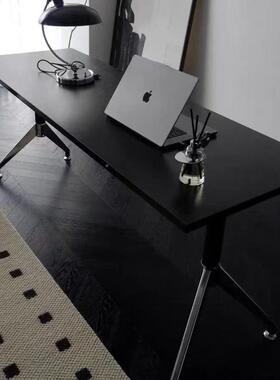 HGQ电桌脑桌台式简约现家用书桌餐奢代轻办公洽谈桌椭圆会议桌工