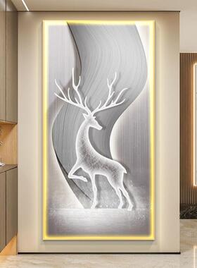 轻奢风led灯档画入户玄关装饰画高大气廊过道挂DZZ画壁画走简现约