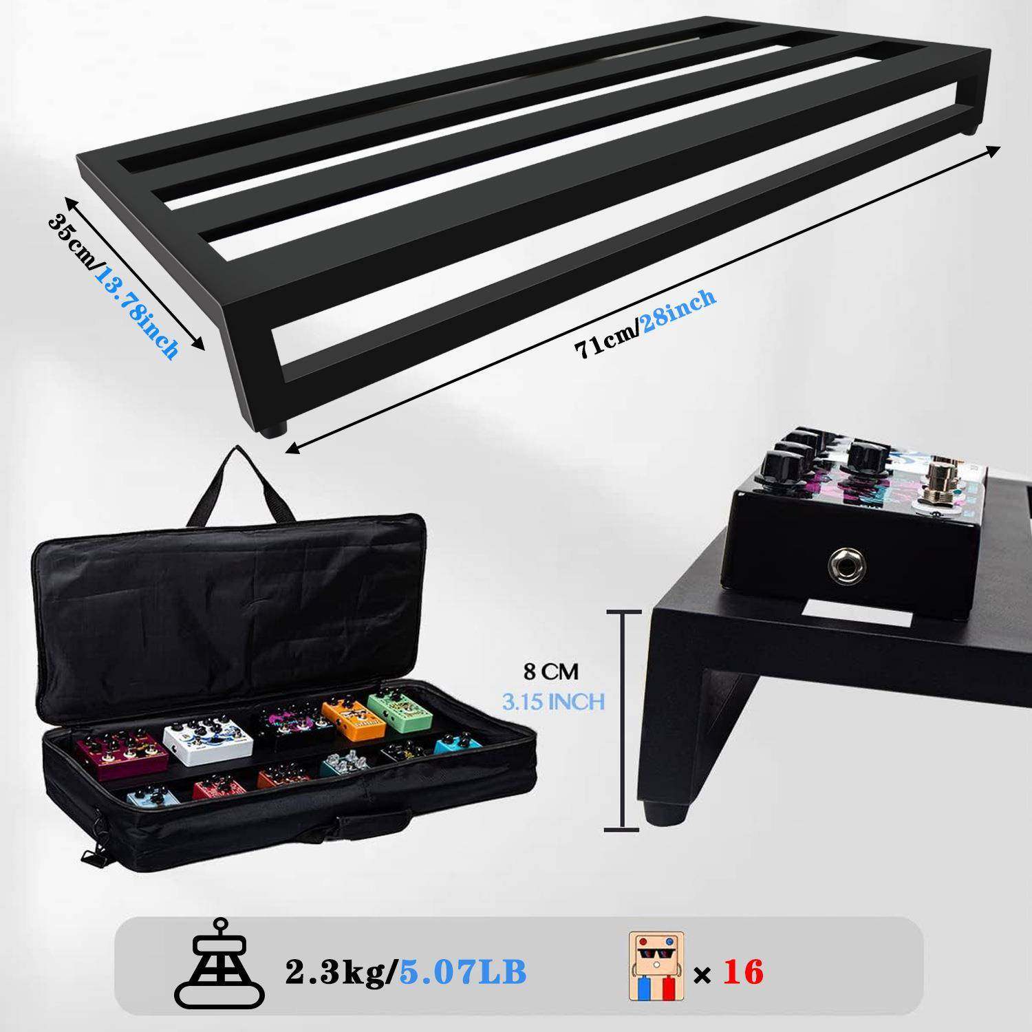 效果器板合电吉他粘贴单块架金固定防滑ESD镂道空轻铝轨板乐器轻