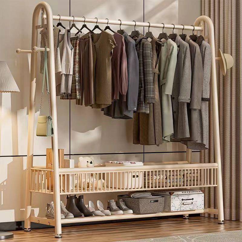 VUM衣架落地式家用卧室挂服架衣子宿立舍特厚加高衣帽架阳台内晒