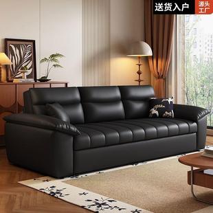 钢琴键沙发床猫抓皮实用一体两用多功能可储物折叠沙发小户型客厅