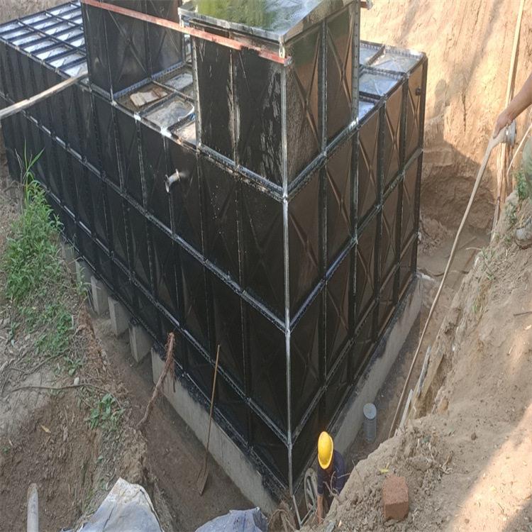 生产厂家镀锌钢板水箱水建筑给的贮存调节水200箱国防工程等