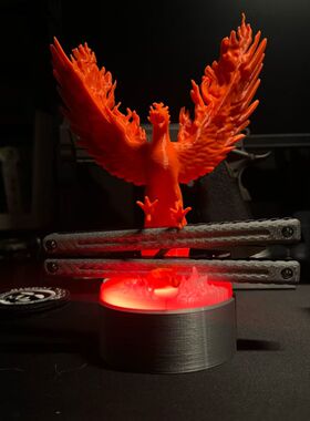 凤凰朱雀发光刀架蝴蝶刀架 3d打印定制产品