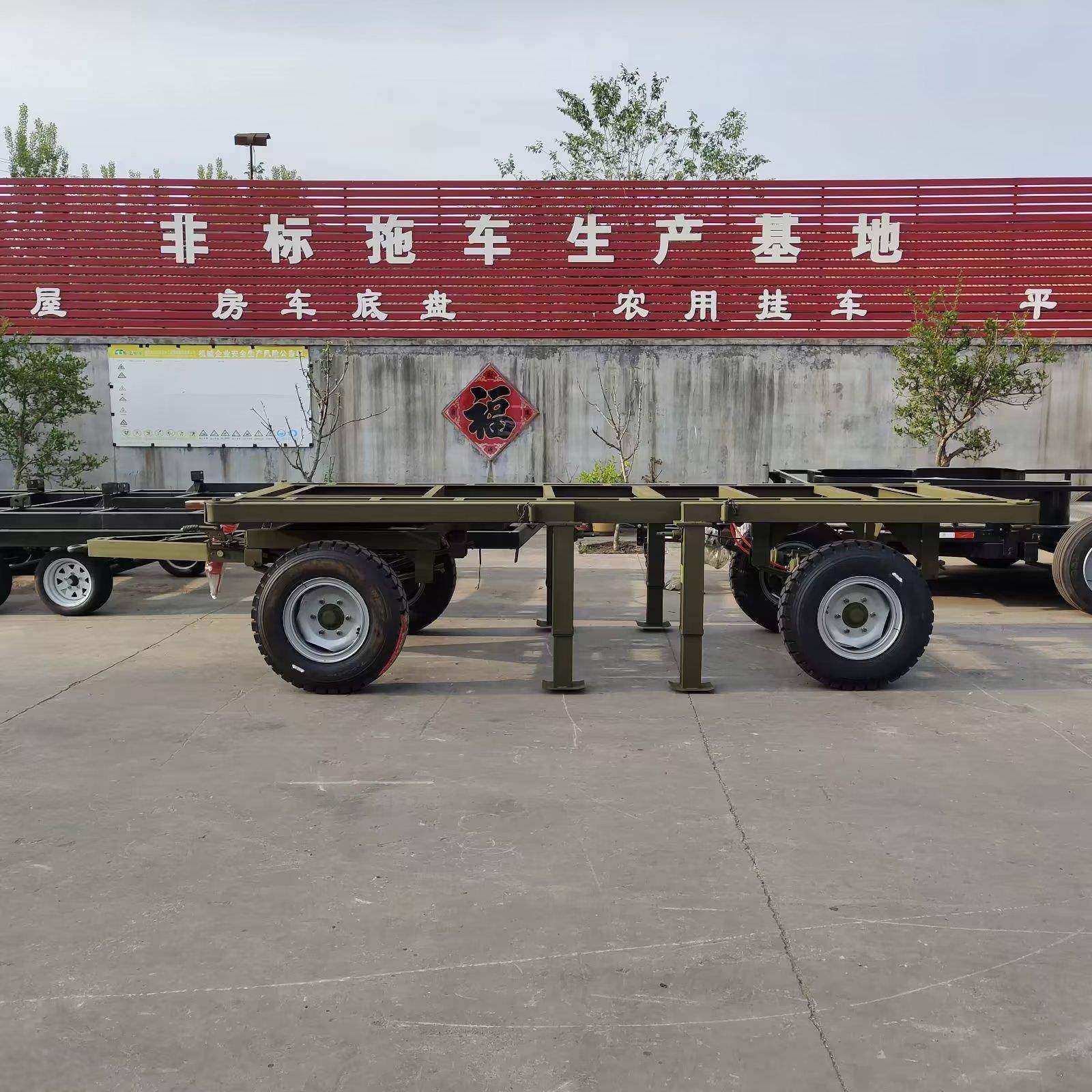 吨设备底盘拖车设备厂家搬运推拉货物框架拖车底盘挂车运输车