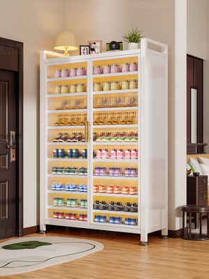 钢制鞋柜家用门口多层入户玄关柜大容量落地多层收纳储物防尘鞋架