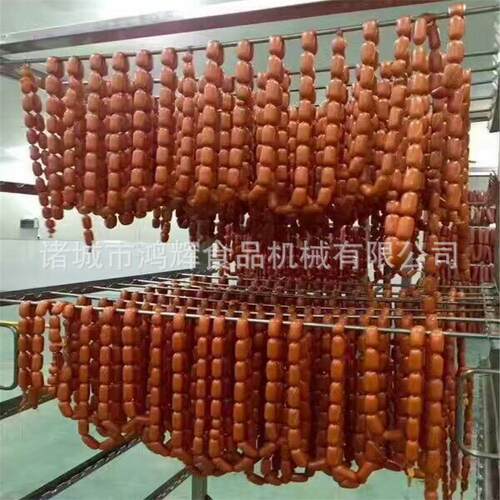 台湾烤肠熏肠机 50型香肠烘烤炉 不锈钢红肠烟熏炉口感好产量高