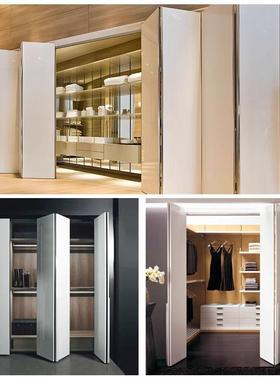 移推拉门五配金件30648无下轨衣柜折叠门吊滑轮衣帽间过道对折门