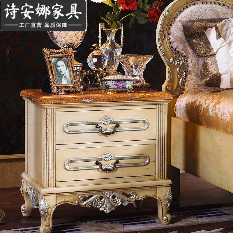 式木雕花床布艺1.399618米双床婚床实别墅卧室人配套欧家具