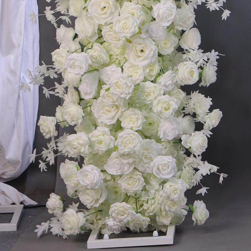 婚庆白景色NFO铁艺拱门花架花艺牛角门外礼堂布置花柱户结婚婚场