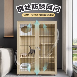 猫别墅实木猫窝猫屋豪华家用室内大空间猫笼子猫房子猫柜子猫咪笼