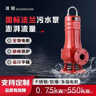 大流量无堵塞潜水排污泵高扬程工程排污水提升泵 定制WQ污水泵立式
