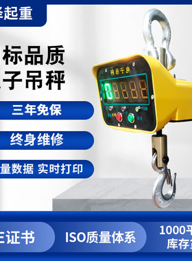 电子吊秤无线打印手提电子吊秤厂家货源2t3t5t10t直视称重吊秤