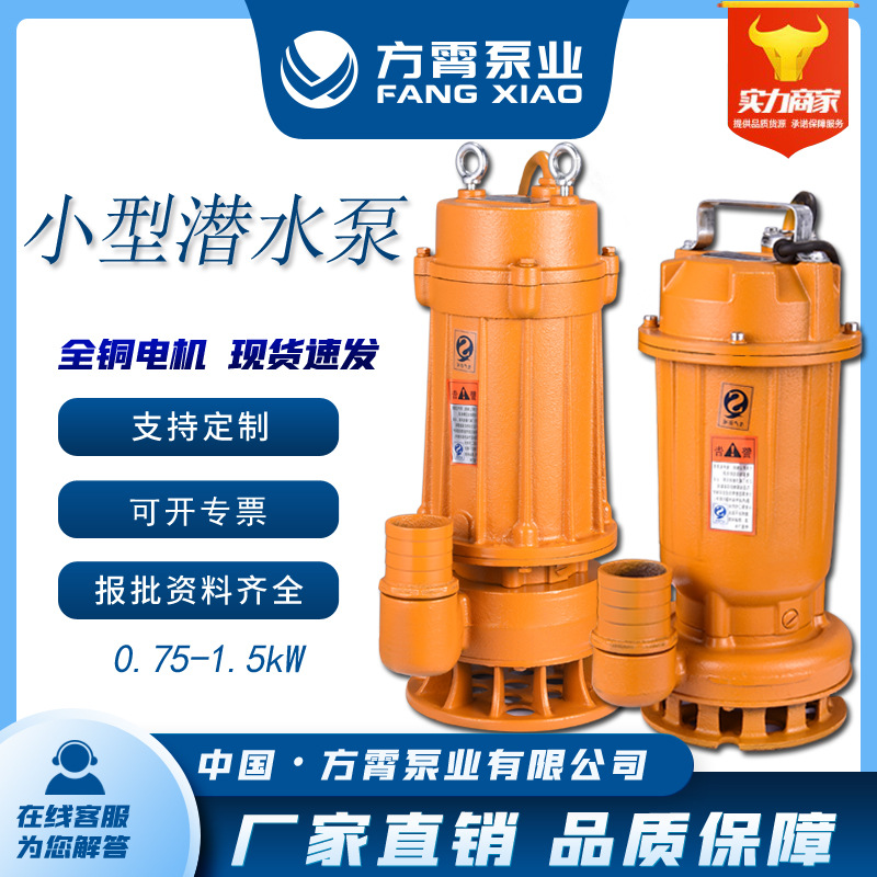 人民污水污物潜水电泵 大流量无堵塞排污泵 铸铁WQ潜污泵农用