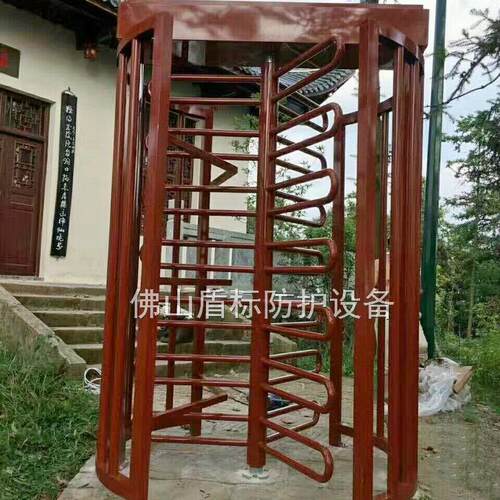 盾向标防128护单转门工厂旋车钢站景区小区不锈十字通道转闸单向