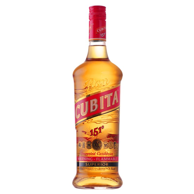 cubita古贝塔151朗姆酒烘焙美国进口洋酒鸡尾酒高度烈酒点火用酒