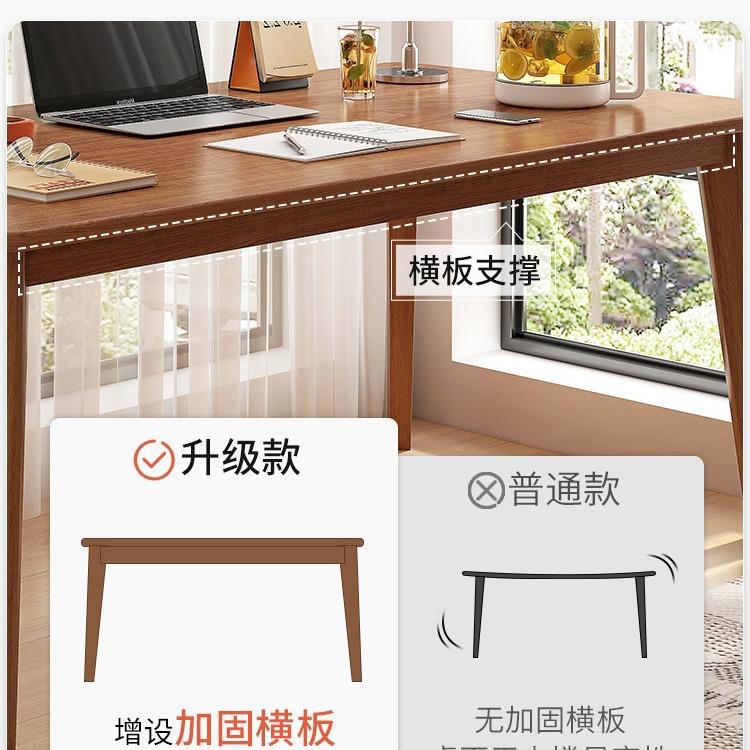 极简木书桌用卧室书房电脑桌简约学生学习椅写实BHF字台简家易桌
