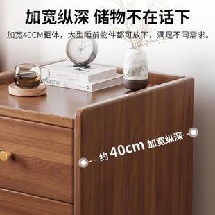 床头柜简约P289现代带置架小型物卧室家用简易锁新中式 意式 储物边