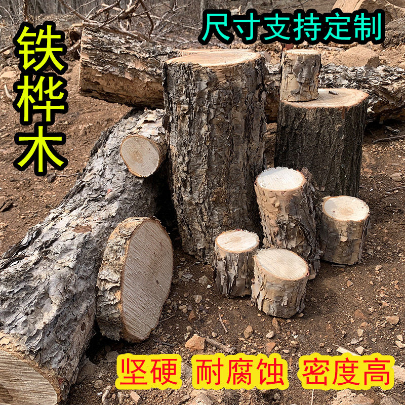 俄罗斯铁桦木墩子原木树干木桩摆干花/花瓣/干花包/