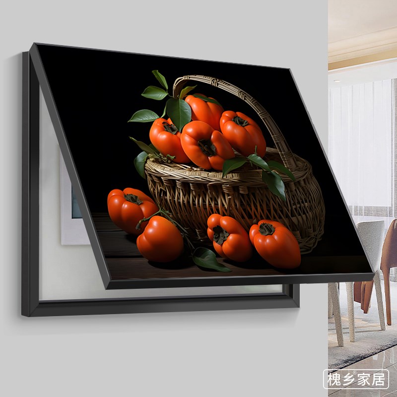餐厅电表箱装饰画瓜果蔬菜免打孔水果挂画配电箱电源开关盒子壁画图片