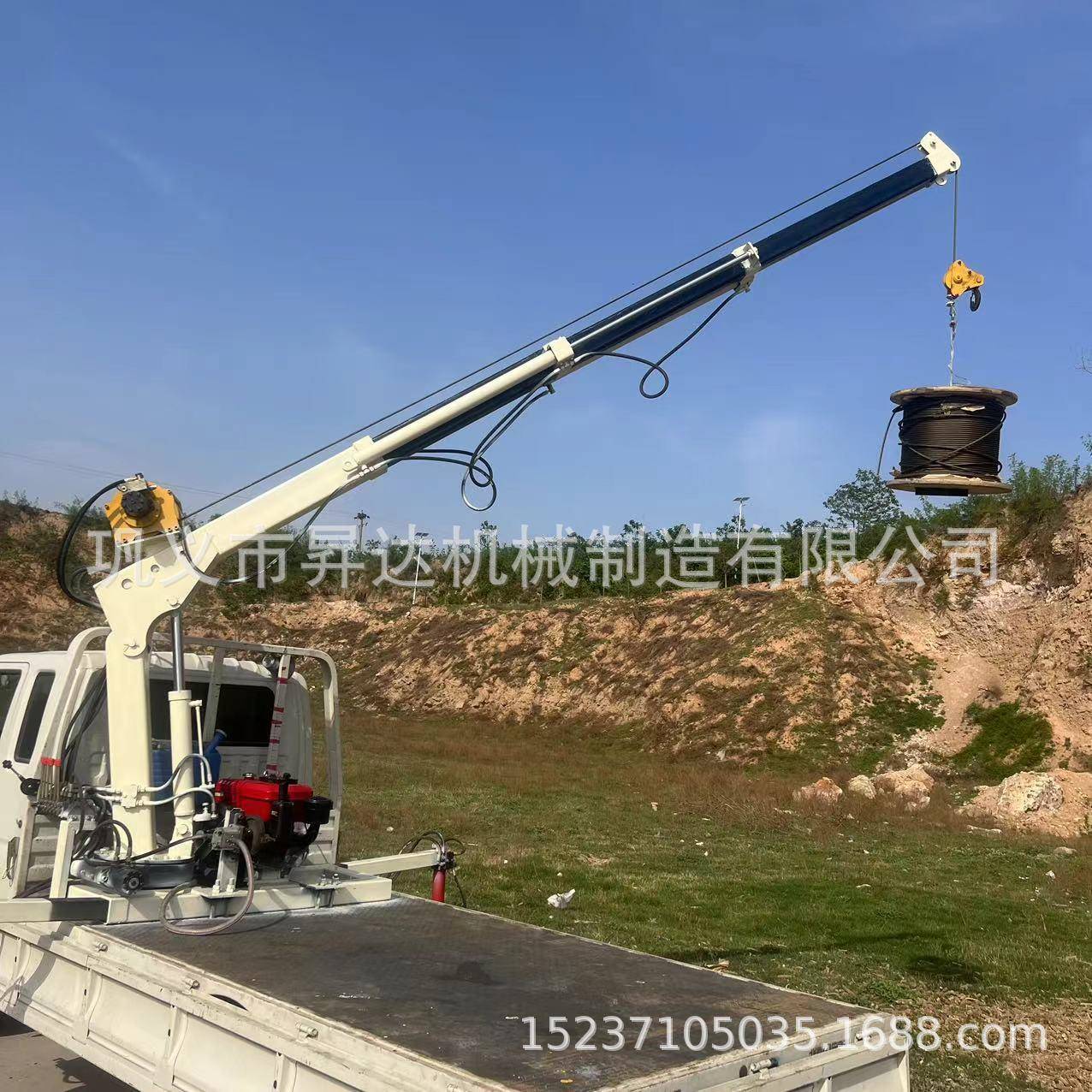 家用小型随车吊车载吊机12v24V500公斤1吨货车车用液压车载小吊