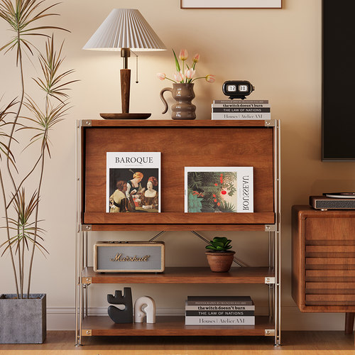 实木包豪斯杂志柜客厅沙发边柜