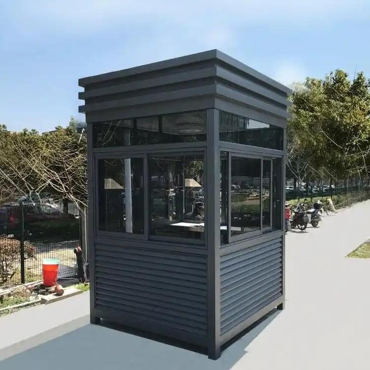 钢结构成品岗亭保安亭户外小区门卫值班室商场车库停车收费安保亭