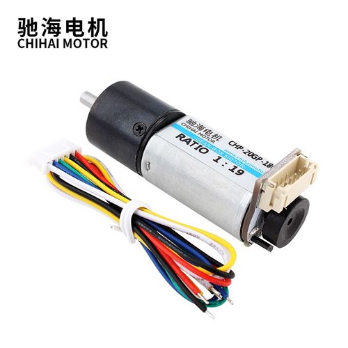 20GP-180直流行星编码减速电机6V12V大扭力全金X属齿轮中心出轴